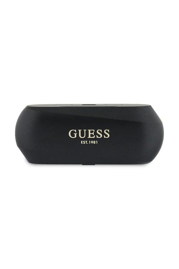 Decor Bezdrôtové slúchadlá Guess Elongated Metalic Printed Logo GUTWSC2MCDSK čierna