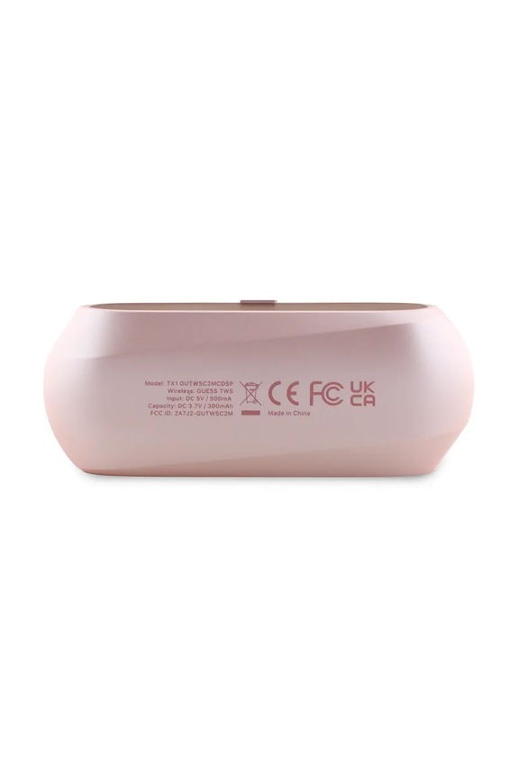 Bezdrôtové slúchadlá Guess Elongated Metalic Printed Logo GUTWSC2MCDSP