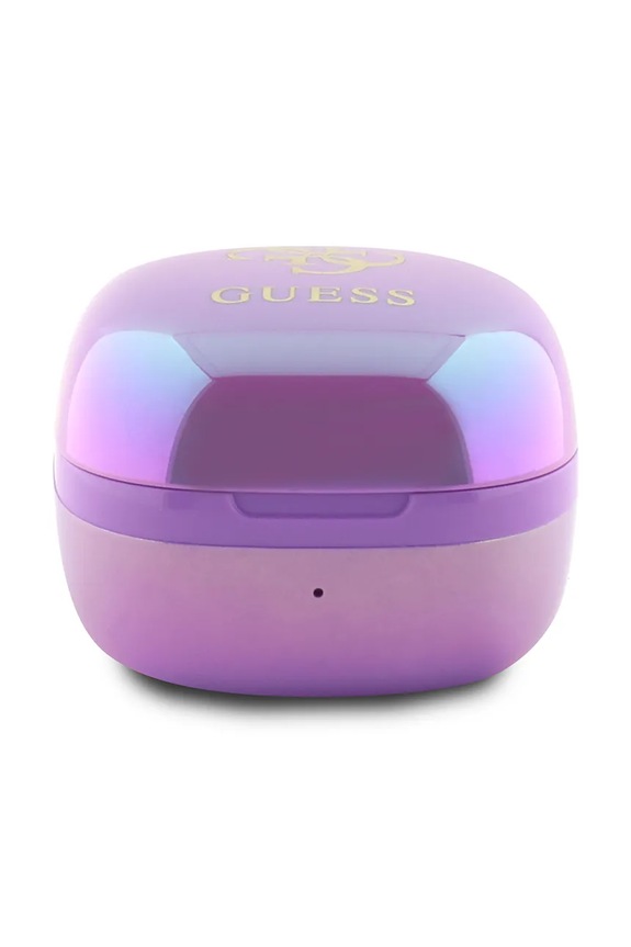 Brezžične slušalke Guess Iridescent 4G Printed Logo vijolična GUTWSJ144ESU