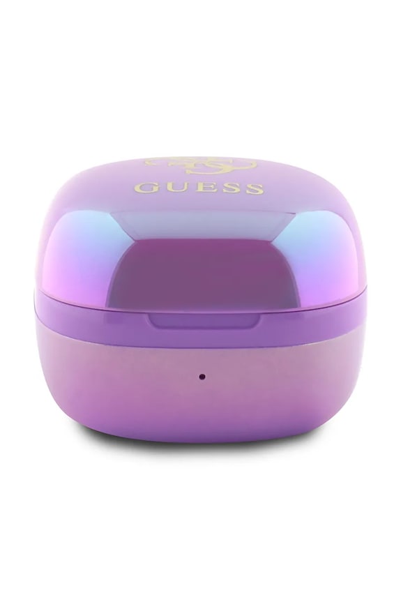 Brezžične slušalke Guess Iridescent 4G Printed Logo vijolična GUTWSJ144ESU