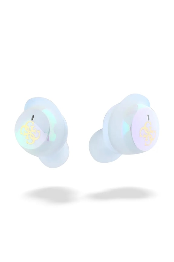 Guess słuchawki douszne bezprzewodowe Iridescent 4G Printed Logo GUTWSJ144ESH biały AA00