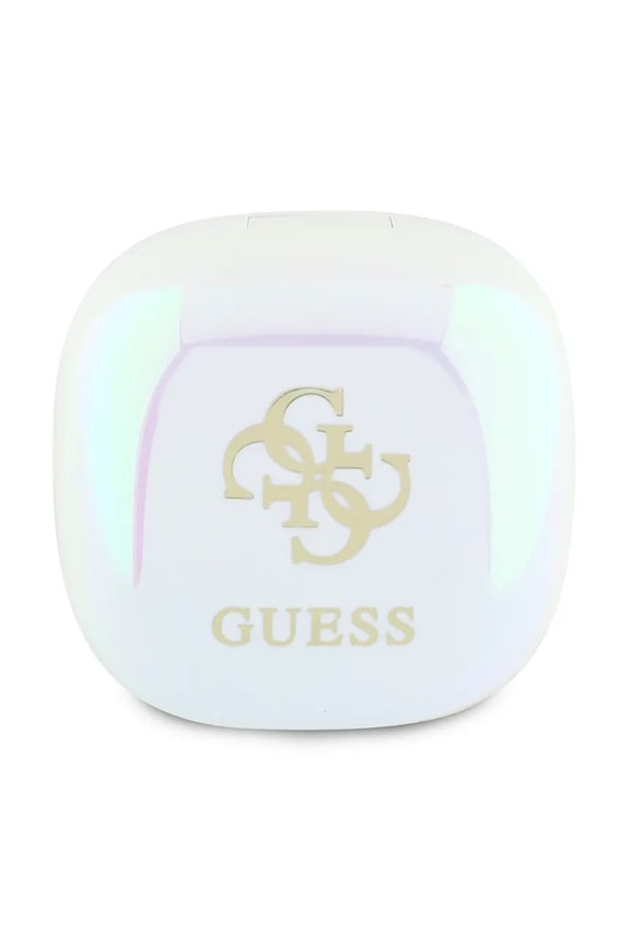 Lifestyle Guess słuchawki douszne bezprzewodowe Iridescent 4G Printed Logo GUTWSJ144ESH biały