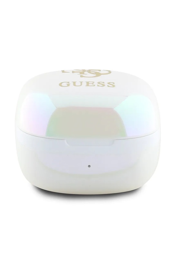 Guess słuchawki douszne bezprzewodowe Iridescent 4G Printed Logo biały GUTWSJ144ESH
