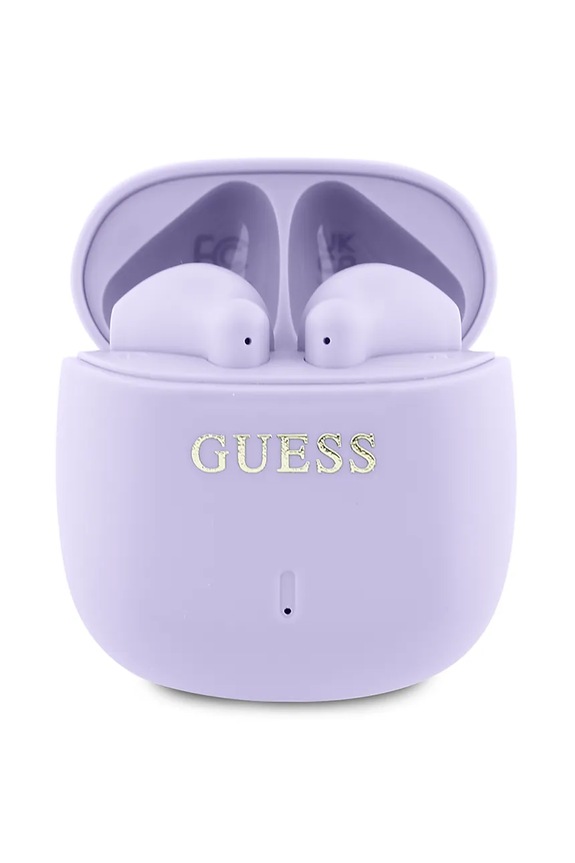 Bezdrôtové slúchadlá Guess Printed Classic Logo fialová GUTWSJ14ESGU