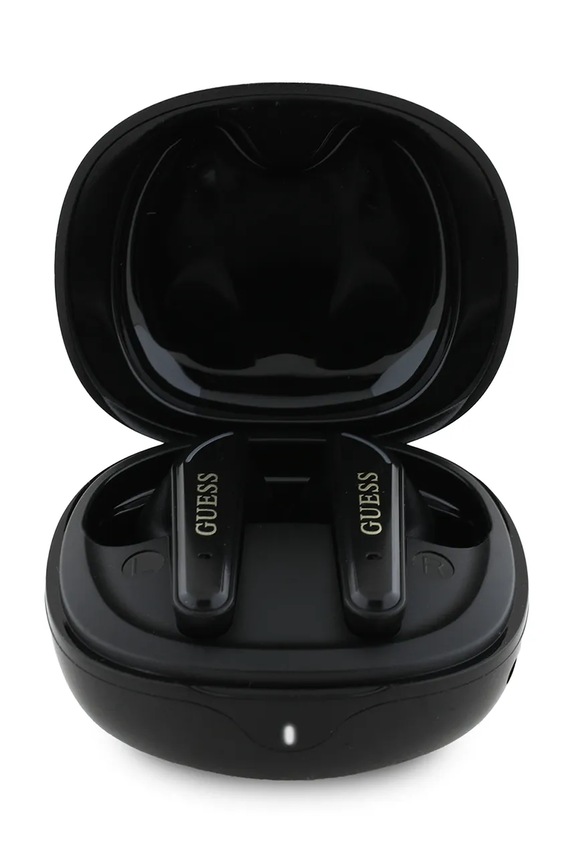 Lifestyle Ασύρματα ακουστικά in-ear Guess Flat Classic Logo Electroplated GUTWST7FCEEK μαύρο