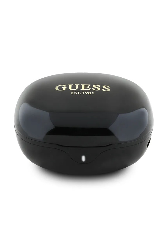 Ασύρματα ακουστικά in-ear Guess Flat Classic Logo Electroplated μαύρο GUTWST7FCEEK