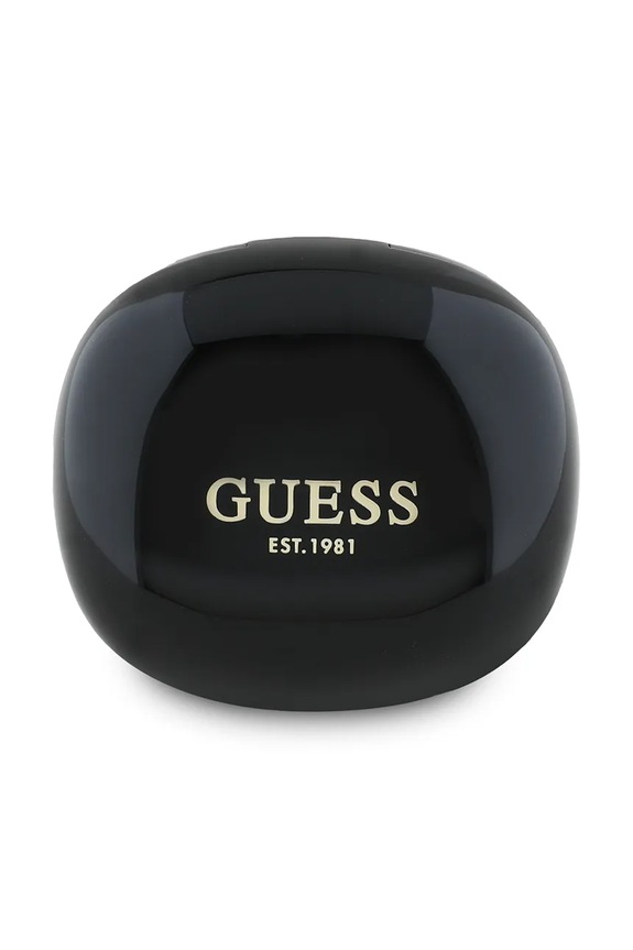 Ασύρματα ακουστικά in-ear Guess Flat Classic Logo Electroplated GUTWST7FCEEK μαύρο