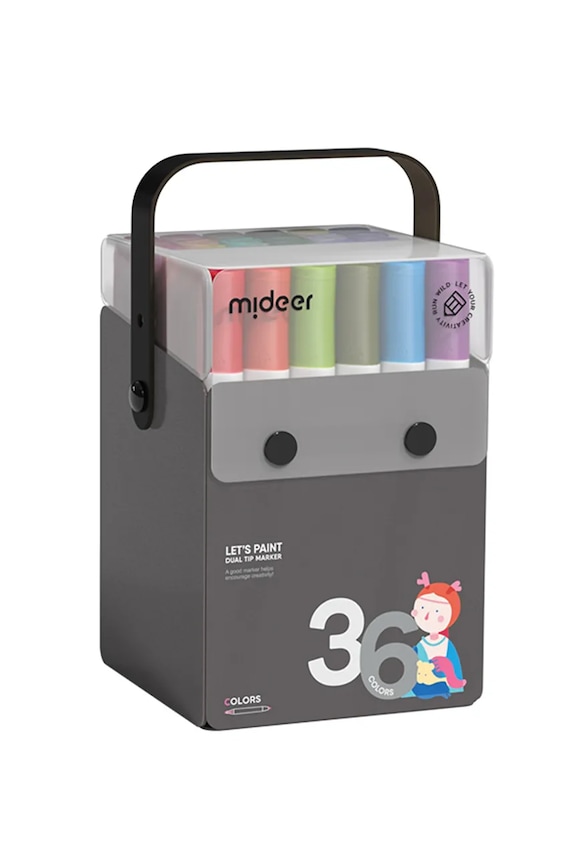 Напівпрозорі двосторонні маркери Mideer 36-pack барвистий MD1301