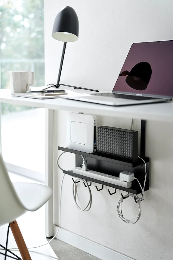 Lifestyle Organizator za kablove i ruter ispod stola Yamazaki Smart 40 x 11,5 x 43 cm 5462 crna