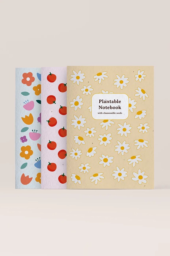 RESETEA notatnik z nasionami rumianku do uprawy 14,8 x 21 cm żółty Erst457