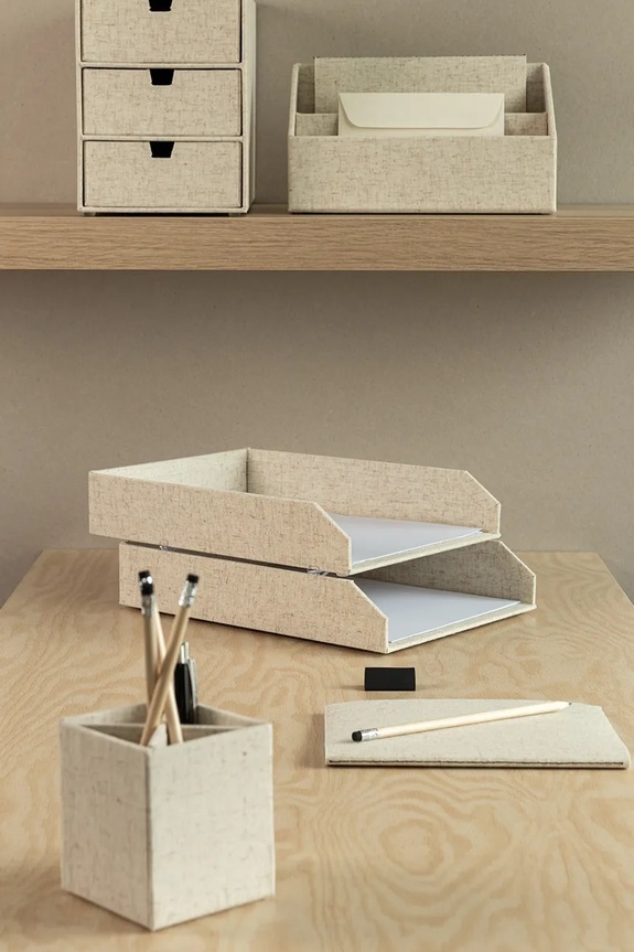 Bigso Box of Sweden organizer per documenti Hakan 23 x 31 x 6 cm pacco da 2 7892N6001.99 beige