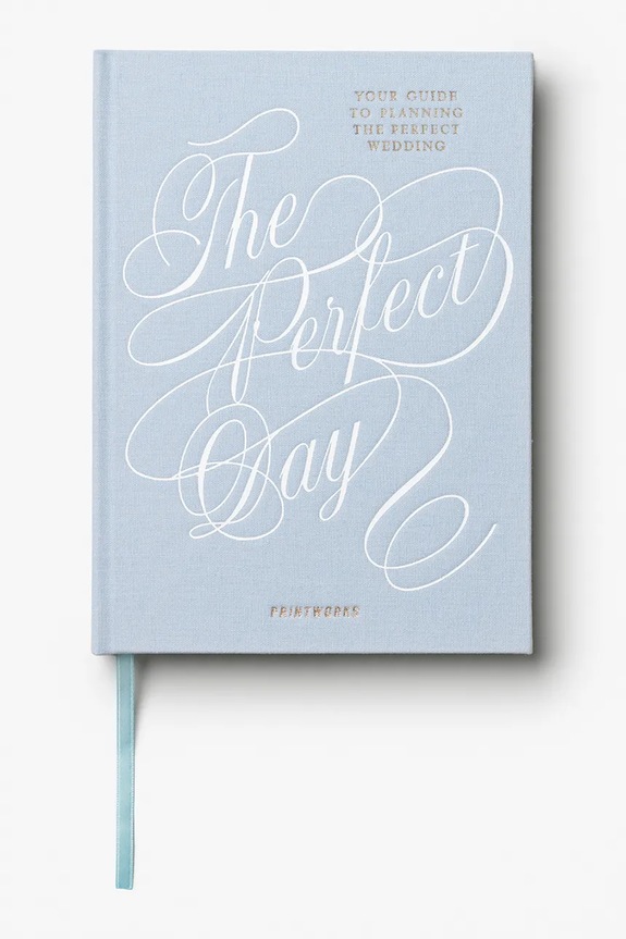 Svadobný plánovač Printworks The Perfect Day 24,5 x 18 x 2,5 cm modrá PW00745