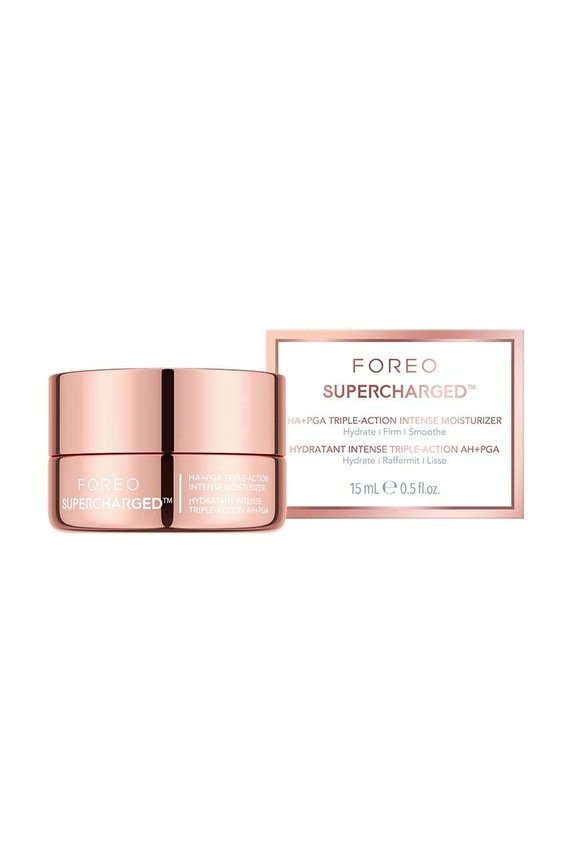 Intenzivně hydratační a zvláčňující krém FOREO SUPERCHARGED HA+PGA Triple Action15 ml F0934 růžová AA00