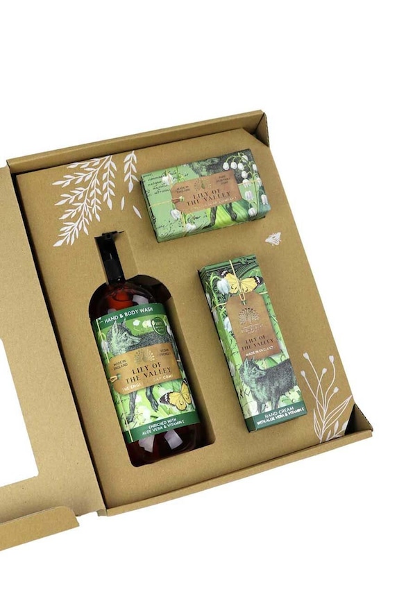 The English Soap Company szappan, kézkrém és mosógél készlet Lily Of The Valley 3 db SSGB002 többszínű AA00