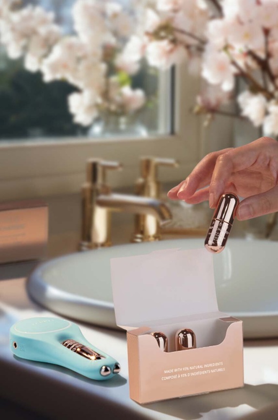 Ορός για πλούσια χείλη και λαμπερά μάτια FOREO SUPERCHARGED™ Eye & Lip Contour Booster ροζ F1788