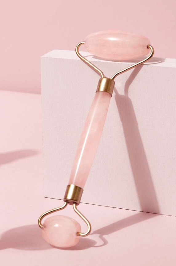 Home SPA Masážní váleček na obličej Zoë Ayla Luxurious Rose Quartz QUARTZ.ROLL růžová