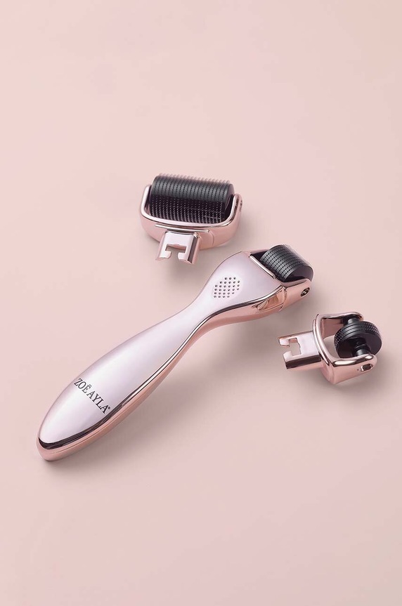 Home SPA Set dermarollera s mikroiglicama Zoë Ayla Microneedle set 3-pack RT229.MCNEE roza