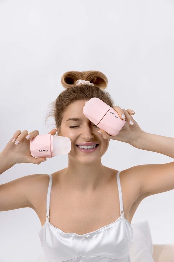 Καλούπι καλλυντικών από σιλικόνη Zoë Ayla Silicone Cryo Ice Mold RT696.SILIC ροζ