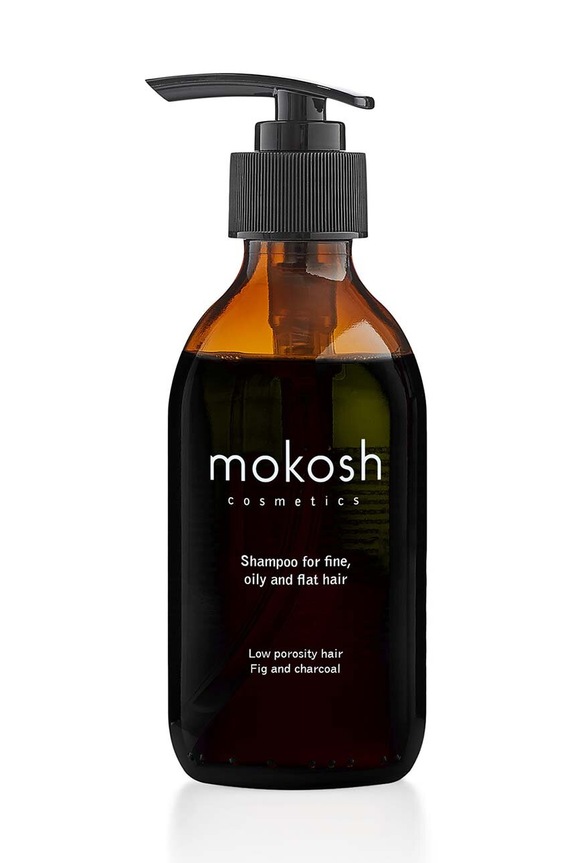 Σαμπουάν για λεπτά, λιπαρά και πυκνά μαλλιά Mokosh Figa & Węgiel 200 ml μαύρο 5902729036740