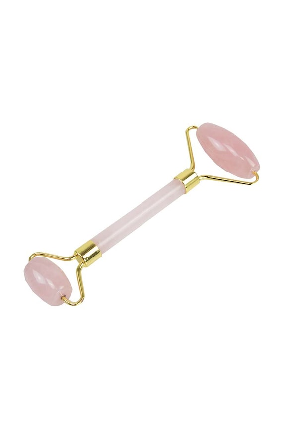 The Vintage Cosmetics Company roller do masażu twarzy Rose Quartz różowy 2DRQFR
