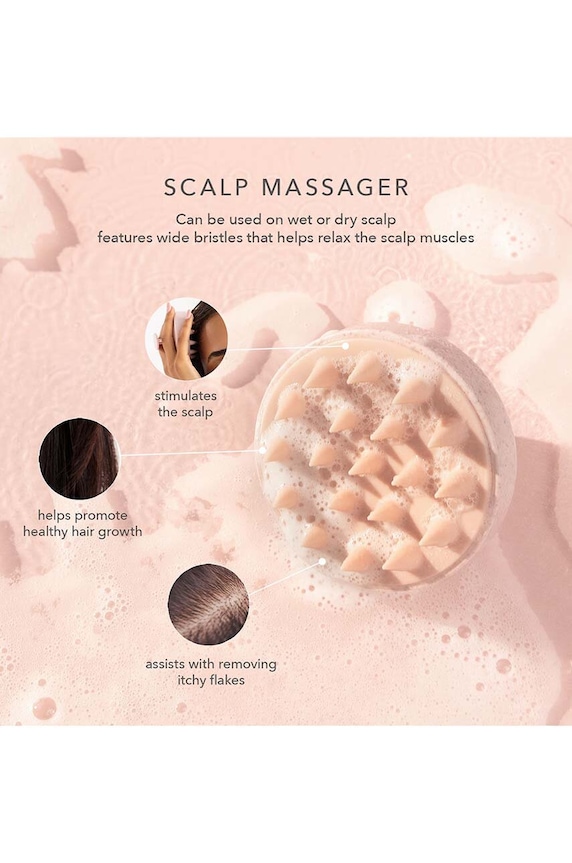 Masážna pomôcka na pokožku hlavy Zoë Ayla Scalp Massager ružová RT616.WTFB1