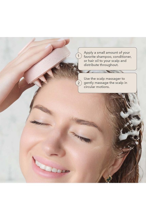 Masážna pomôcka na pokožku hlavy Zoë Ayla Scalp Massager RT616.WTFB1 ružová