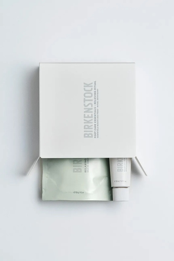 Home SPA Birkenstock sare relaxantă și balsam răcoritor pentru picioare Foot Care Essentials 120 g + 30 ml 1030514 bej
