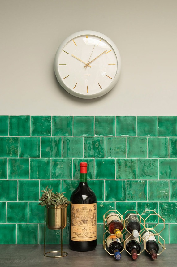 Present Time stojak na wino PT3474GD żółty