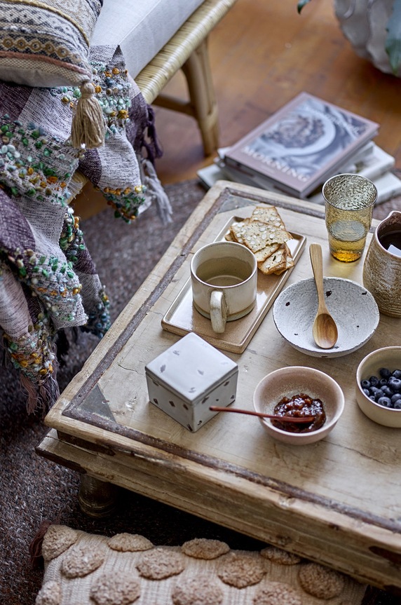 Kuchnia i bar Bloomingville talerz do serwowania 82046139 brązowy