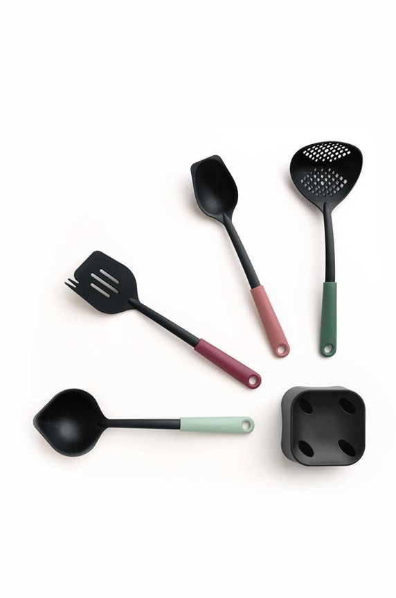 Brabantia komplet kuhinjskih pripomočkov s stojalom (5-pack) 123184 pisana AA00
