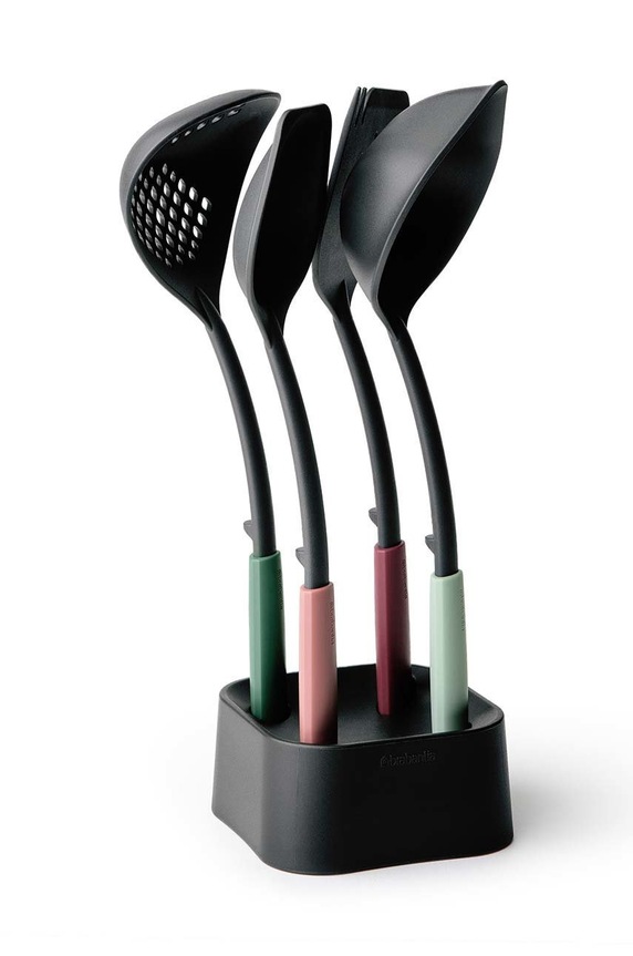 Brabantia komplet kuhinjskih pripomočkov s stojalom (5-pack) pisana 123184