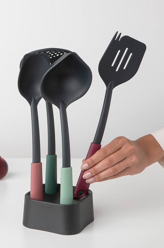 Brabantia komplet kuhinjskih pripomočkov s stojalom (5-pack) 123184