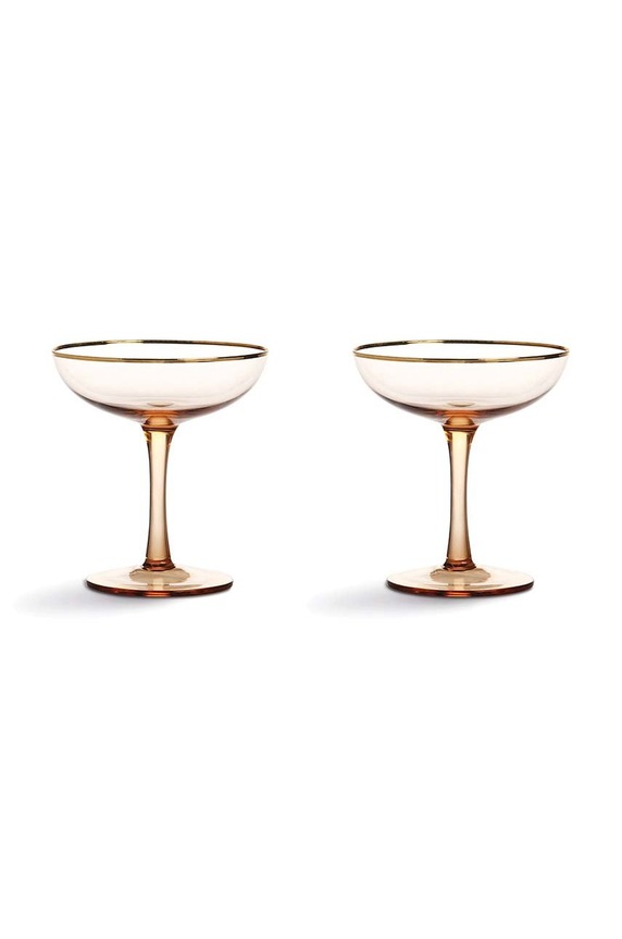 &k amsterdam Комплект чаши за шампанско Coupe Champagne (2 броя) розов 325.01
