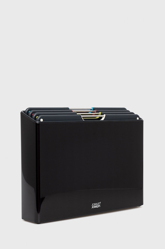 Joseph Joseph vágódeszka készlet álvánnyal Carbon Folio Steel (5 db) fekete 60171