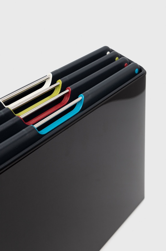 Joseph Joseph vágódeszka készlet álvánnyal Carbon Folio Steel (5 db) fekete 60171