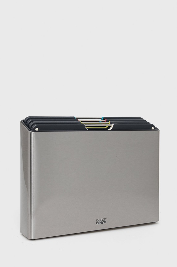 Joseph Joseph zestaw desek do krojenia w organizerze Folio Steel (4-pack) 60170 szary AA00