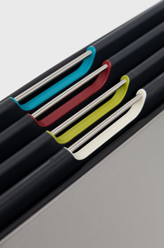 Joseph Joseph zestaw desek do krojenia w organizerze Folio Steel (4-pack) szary 60170
