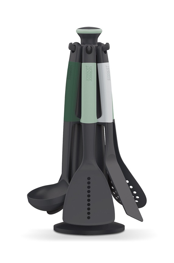 Joseph Joseph zestaw akcesoriów kuchennych ze stojakiem Elevate Sage (7-pack) zielony 10540