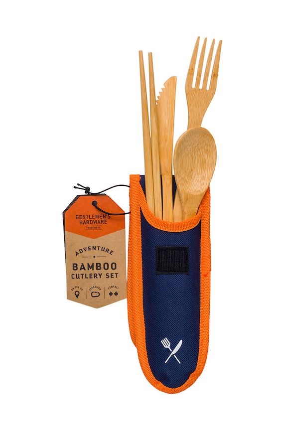 Gentelmen's Hardware Cestovná súprava príborov Travel Bamboo GEN639UK modrá AA00