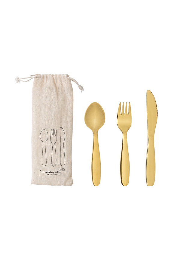 Bloomingville σετ μαχαιροπήρουνων για παιδιά (3-pack) κίτρινο 82047504