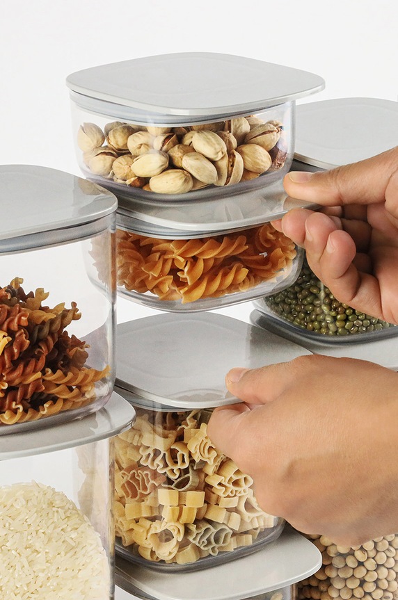 Kuchnia i bar Qualy pojemnik na żywność QL10367.CL.GY multicolor