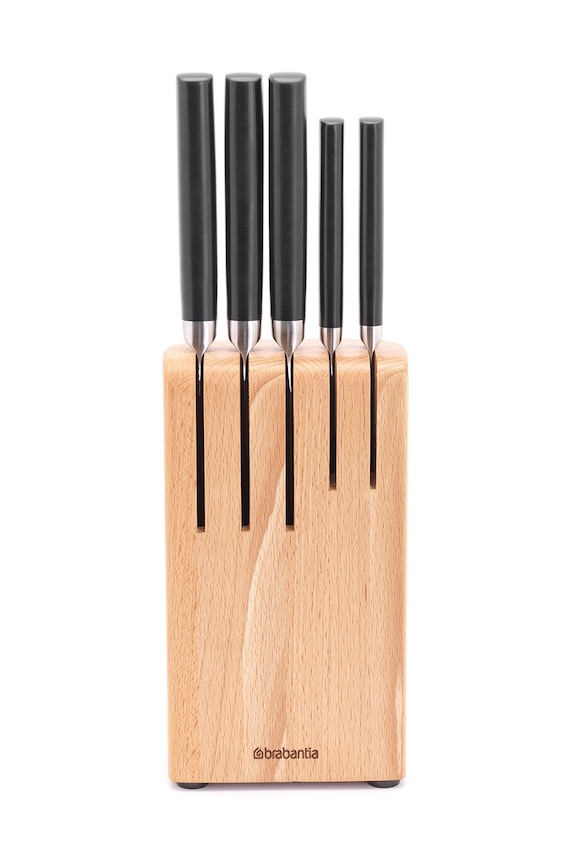 Brabantia zestaw noży z organizerem 6-pack beżowy 260483