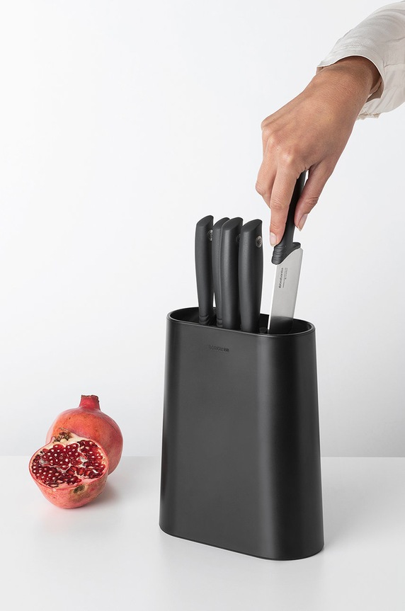 Brabantia zestaw noży z organizerem 6-pack 123061 szary