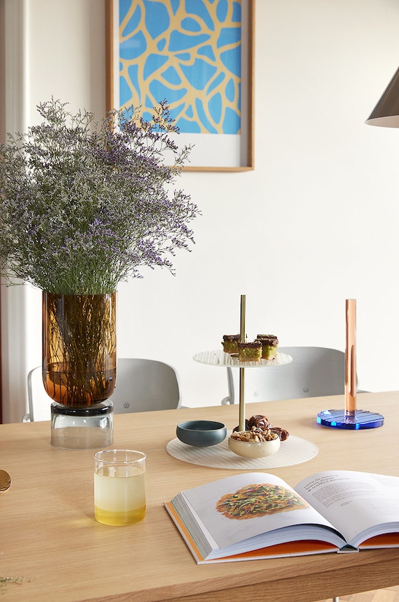 Hübsch porta strofinacci da cucina blu 991413