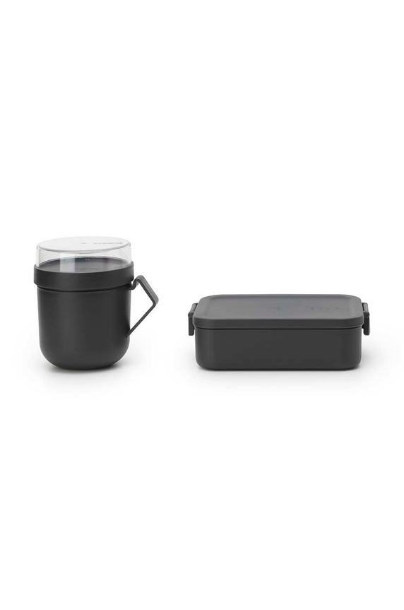 Brabantia zestaw pojemników na lunch Make & Take 2-pack szary 206665
