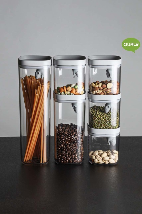 Кутия с капак Qualy Lucky Mouse 2 L QL10347.CL.GY многоцветен AA00