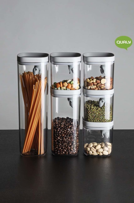 Кутия с капак Qualy Lucky Mouse 2 L QL10347.CL.GY многоцветен AA00