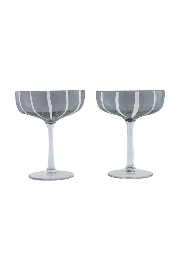 Σετ ποτηριών κρασιού OYOY Mizu 230 ml 2-pack γκρί L300549