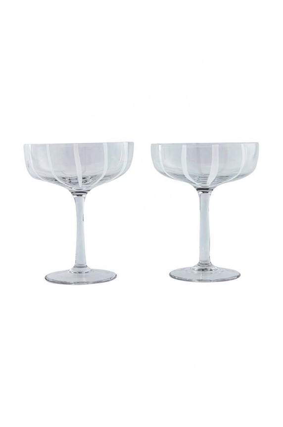 Komplet kozarcev za šampanjec OYOY Mizu 230 ml 2-pack transparentna L300548