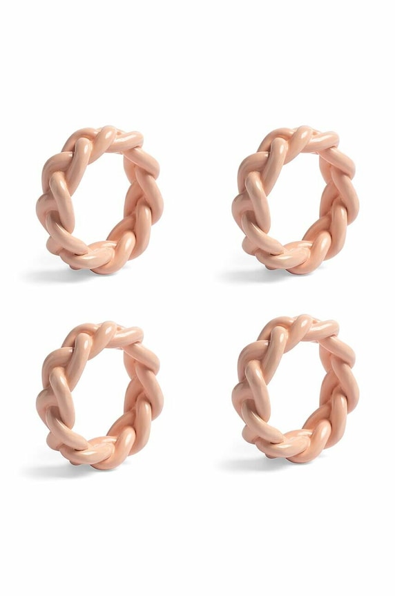 Obruči za salvete &k amsterdam Braid Pink Set 4-pack roza 1651.15